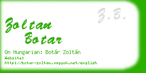 zoltan botar business card