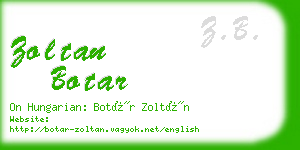 zoltan botar business card